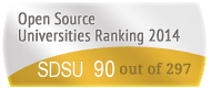 The South Dakota State University (SDSU)'s Open Source universities Ranking position. PortalProgramas.com