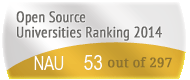 The Northern Arizona University (NAU)'s Open Source universities Ranking position. PortalProgramas.com