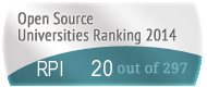 The Rensselaer Polytechnic Institute (RPI)'s Open Source universities Ranking position. PortalProgramas.com