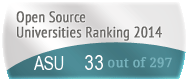 The Arizona State University (ASU)'s Open Source universities Ranking position. PortalProgramas.com