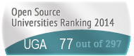 The University of Georgia (UGA)'s Open Source universities Ranking position. PortalProgramas.com