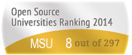 The Michigan State University (MSU)'s Open Source universities Ranking position. PortalProgramas.com