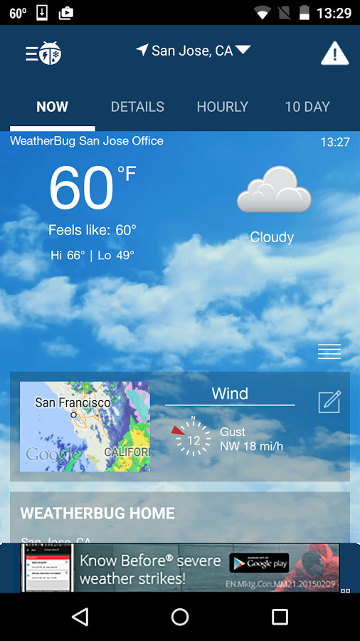 weatherbug android weather app
