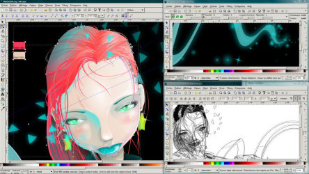 color line drawing inkscape