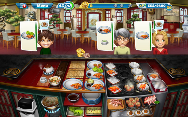 maxed out sports bar cooking fever