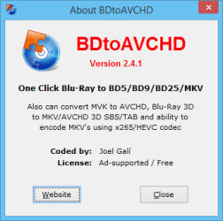 BDtoAVCHD 3.1.2 instal